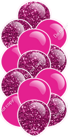 Hot Pink - Balloon Tower - Sparkle
