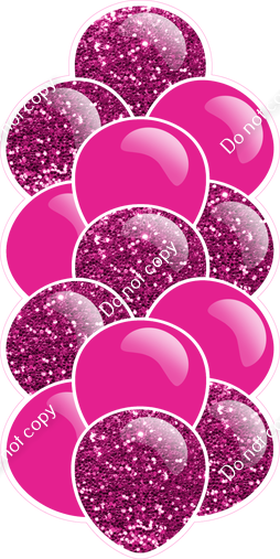 Hot Pink - Balloon Tower - Sparkle