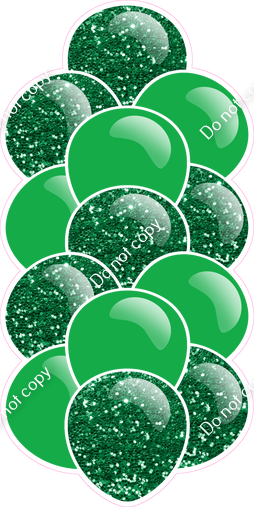 Green - Balloon Tower - Sparkle