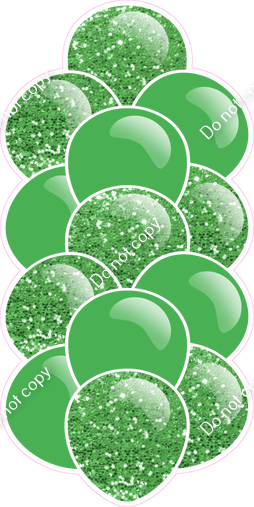 Lime Green - Balloon Tower - Sparkle