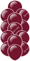 Burgundy - Balloon Tower - Flat