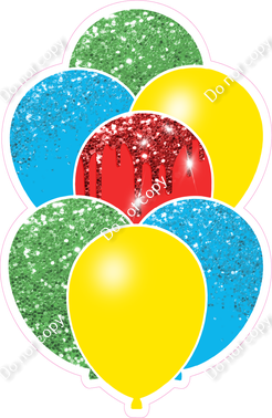 Yellow, Lime, Caribbean, Red Balloon Bundle