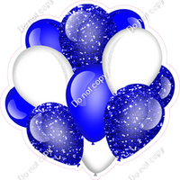Sparkle - Purple  & White Balloon Cluster