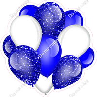 Sparkle - Purple  & White Balloon Cluster
