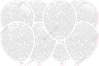 White Sparkle - Horizontal Balloon Panels
