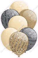 Tan, Champagne, Silver XL Balloon Bundle