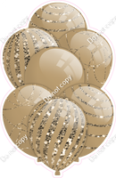 Khaki Balloons - Sparkle Accents