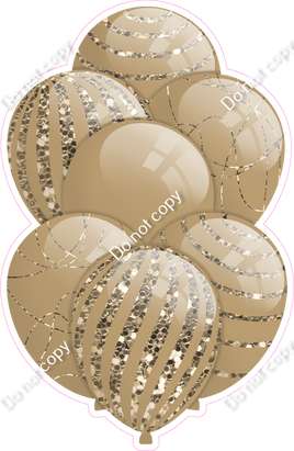 Khaki Balloons - Sparkle Accents