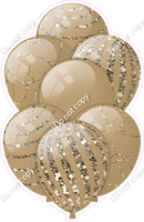 Khaki Balloons - Sparkle Accents