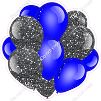 Blue & Silver Balloon Cluster