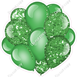 Lime Balloon Cluster