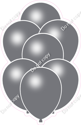 Flat Silver Balloon Bundle