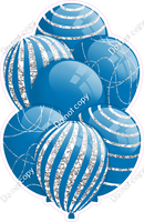 Caribbean Balloons - Light Silver Sparkle Accents