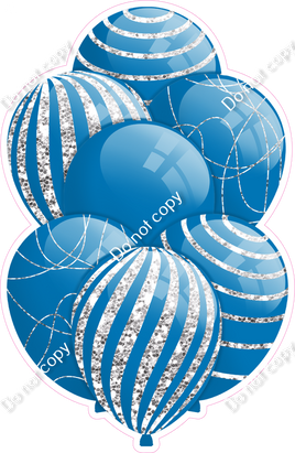 Caribbean Balloons - Light Silver Sparkle Accents