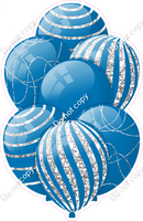 Caribbean Balloons - Light Silver Sparkle Accents