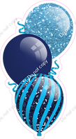 Sparkle - Caribbean & Navy Blue Triple Balloon Bundle