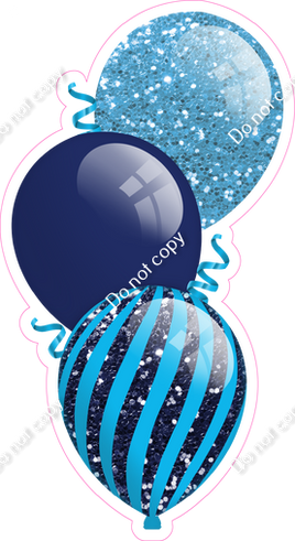 Sparkle - Caribbean & Navy Blue Triple Balloon Bundle