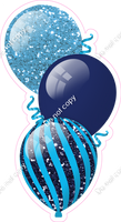 Sparkle - Caribbean & Navy Blue Triple Balloon Bundle