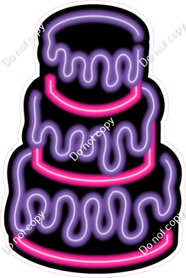 NEON - Hot Pink & Purple Cake