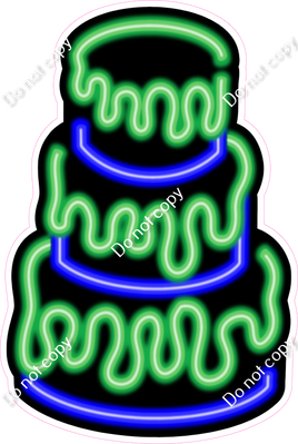 NEON - Blue & Green Cake