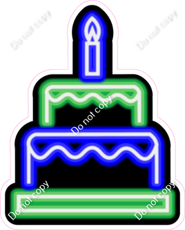 NEON - Blue & Green Cake