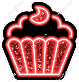 NEON - Red Cupcake - Sparkle