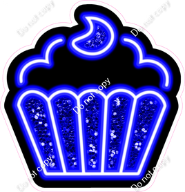 NEON - Blue Cupcake - Sparkle