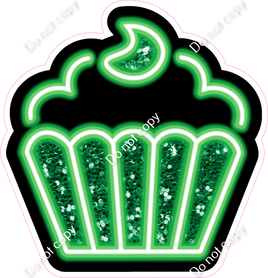 NEON - Green Cupcake - Sparkle