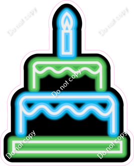 NEON - Caribbean & Lime Green Cake