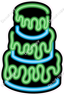 NEON - Caribbean & Lime Green Cake