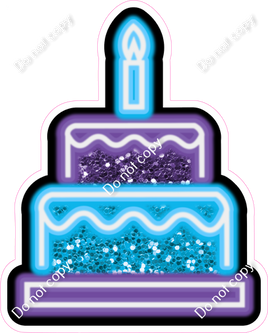 NEON - Purple & Caribbean Cake - Sparkle