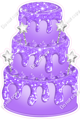 Lilac Cake, Lilac Dollops & Drip