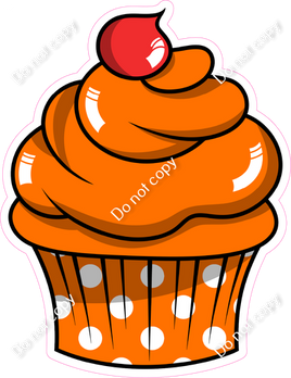 Cartoon Cupcake - Orange