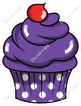 Cartoon Cupcake - Purple