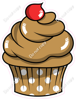 Cartoon Cupcake - Gold