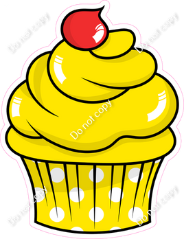 Cartoon Cupcake - Yellow