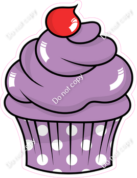 Cartoon Cupcake - Lavender