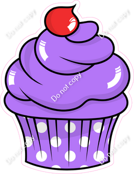 Cartoon Cupcake - Lilac