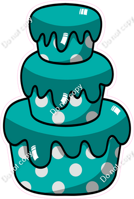 Cartoon Cake - Teal