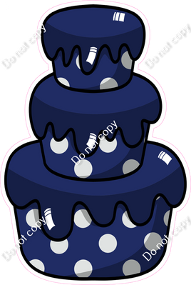 Cartoon Cake - Navy Blue