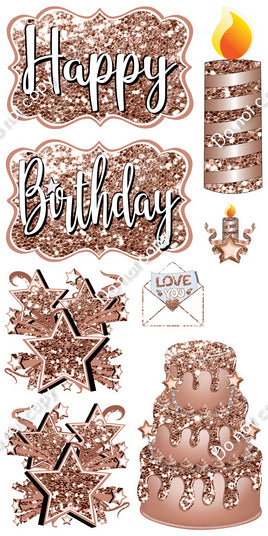 8 pc Quick Sets #1 - Sparkle Rose Gold