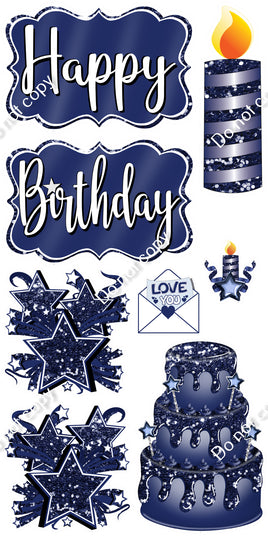 8 pc Quick Sets #1 - Flat Navy Blue