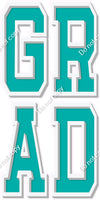 GRAD Varsity Letters - Flat - Choose Color