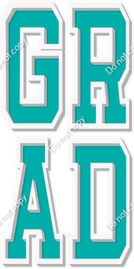 GRAD Varsity Letters - Flat - Choose Color