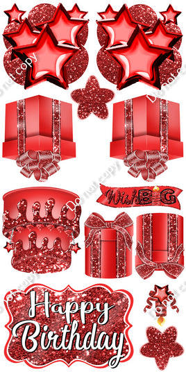 12 pc Quick Sets #2 - Sparkle Red
