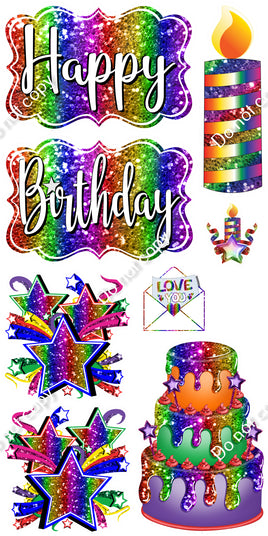 8 pc Quick Sets #1 - Rainbow