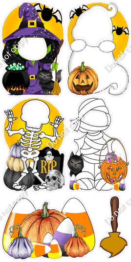 6 pc Halloween Theme0529