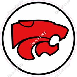 Red White Cat Mascot Logo