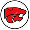 Red White Cat Mascot Logo