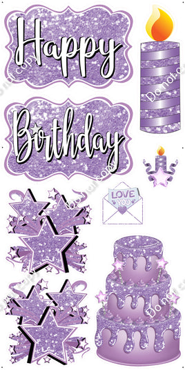 8 pc Quick Sets #1 - Sparkle Lavender